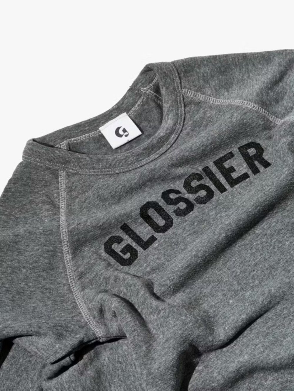Glossier Crewneck Sweatshirt Gray Sz. M